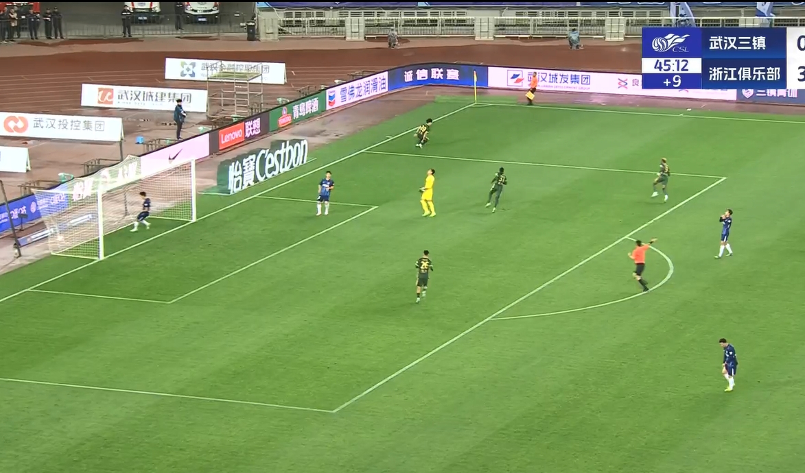 18歲王鈺棟中超處子球！三鎮(zhèn)后防白給，浙江半場4-0領(lǐng)先
